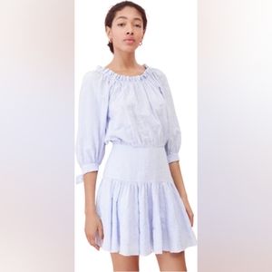 Rebecca taylor Striped Blue Cotton Day Dress 2